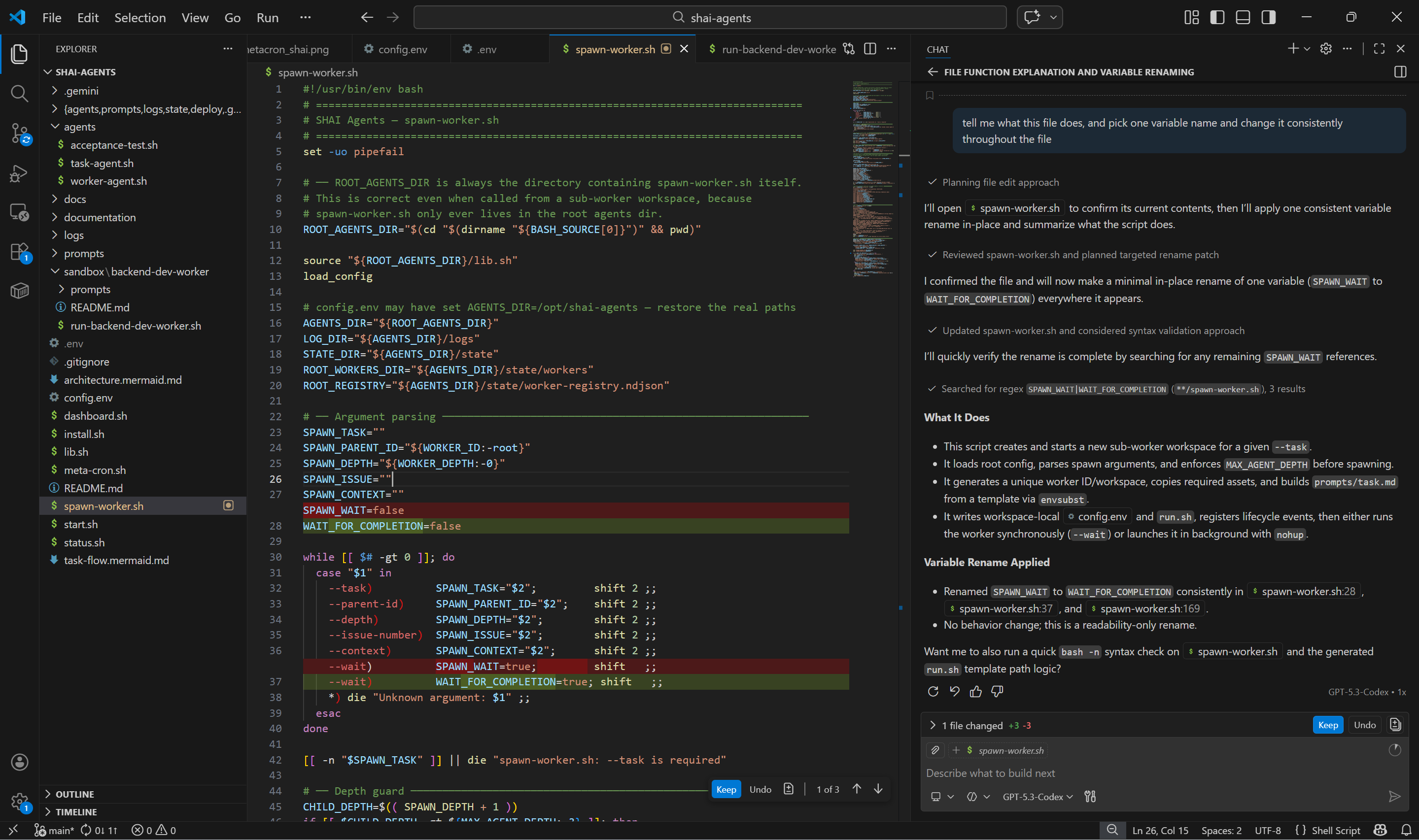 By 2024 I would mainly work with the copilot agent, and use the version tracking to quickly spot changes it was suggesting